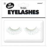 Eyelashes in white tinse.