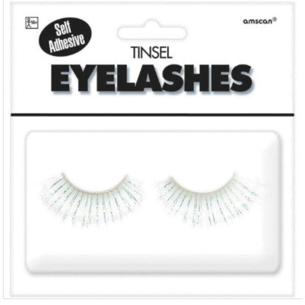 Eyelashes in white tinse.