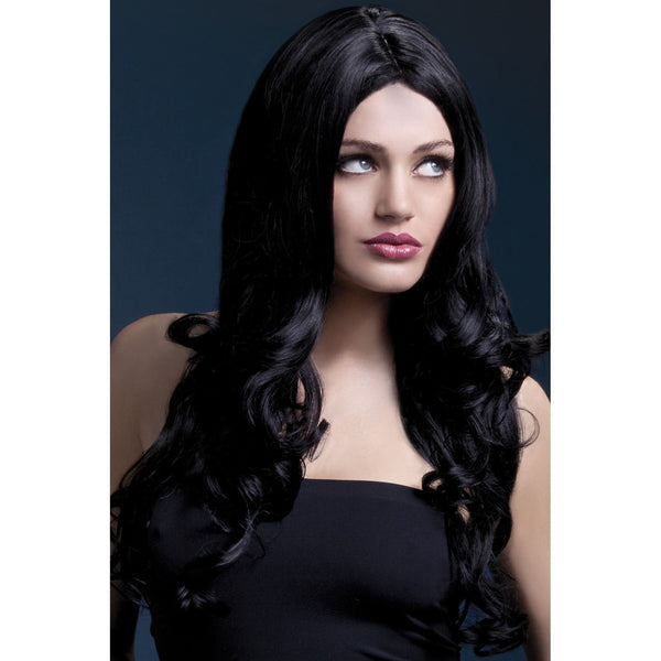 Long Black Fever Wig with Soft Curls - Rhianne