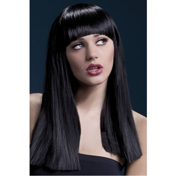Black Long Blunt Cut with Fringe Fever Wig - Alexia