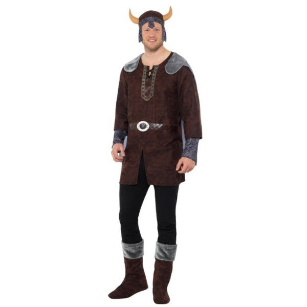 Viking Man Costume in Brown