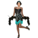 1920s Peacock Sequin Design Flapper Costume