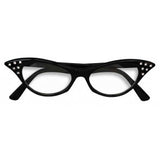 50s Rhinestone Glasses - Black