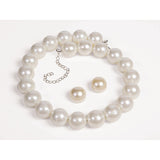 50's Pearl Necklace & Earrings
