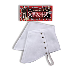 Gangster White Felt Shoe Spats