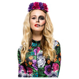 Day of the Dead Purple Rose Headband