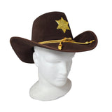 Brown Sheriff Hat with Gold Band
