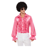 60s Ruffled Hot Pink Shirt