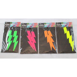80s Neon Lightning Bolt Earrings - Asst Colours