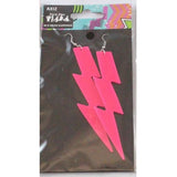 80s Neon Lightning Bolt Earrings - Asst Colours