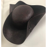 Tricorn Distressed Brown Hat