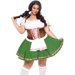 Ladies Plus Oktoberfest Gretchen Costume by Leg Avenue