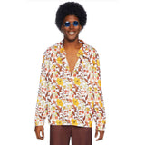 Men's 70s Floral Disco Shirt