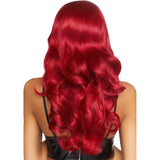 24" Misfit Long Wavy Wig with Fringe - Red