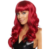 24" Misfit Long Wavy Wig with Fringe - Red