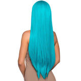 33" Long Straight Center Part Wig - Turquoise