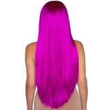 33" Long Straight Center Part Wig - Purple