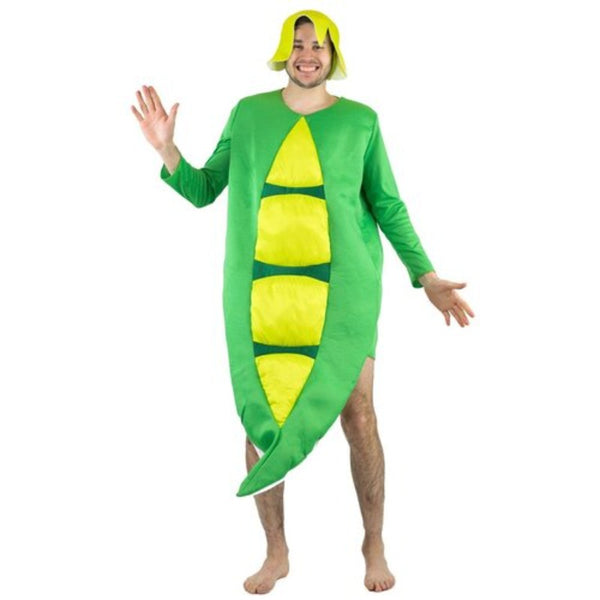 foam peapod adult costume with sleeves and seperate hat.