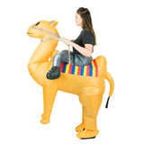 Inflatable camel adult costume, ride on, unisex.