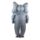 Adults Fullbody Inflatable Elephant Costume, fan held in the back of the costume at  the waist.