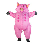 Inflatable Pig adult costume, zips up at front with big tummy and but.