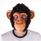 latex monkey mask, full over head mask with fur.