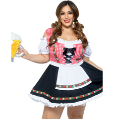 Ladies Plus Oktoberfest Beer Garden Babe Costume by Leg Avenue