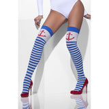Striped Anchor Thigh Highs