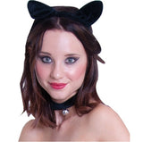 Cat Ears Headband and Collar Set