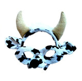 Cow Mask and Headband Set in Black and White