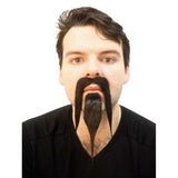 Fu Manchu Moustache and Beard - Black, chinese style mo and thin goatee.
