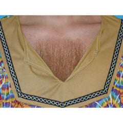 brown chest hair costume accessory 70s style