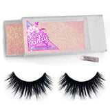 FLUTTER - Eye Candy 4D Faux Lashes, thick, black with glue included.