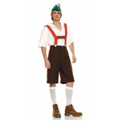 Men's XL lederhosen Oktoberfest costume hire in Brisbane