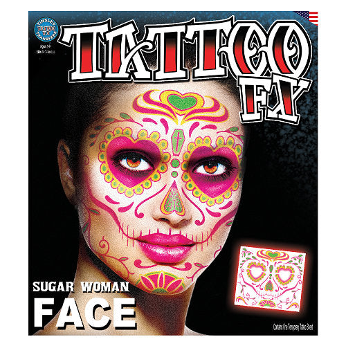 Tinsley FX Full Face Temp Tattoo - Sugar Woman