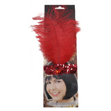 20's Headband Sequined - Red
