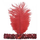 20's Headband Sequined - Red