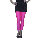 Lycra Footless Tights-Neon Pink