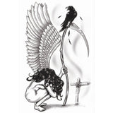 Tinsley FX Temp Tattoo - Angel of Death includes, angel, crow, sickle and cross.