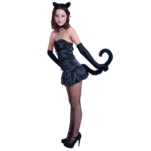 Long Black Cat Tail