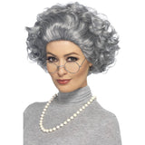 Granny Kit Wig, Glasses & Necklace