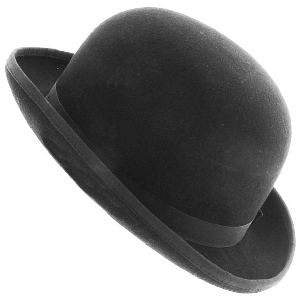 Black Bowler Hat made of Feltex