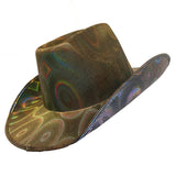 Silver Cowboy Hat with holographic finish.