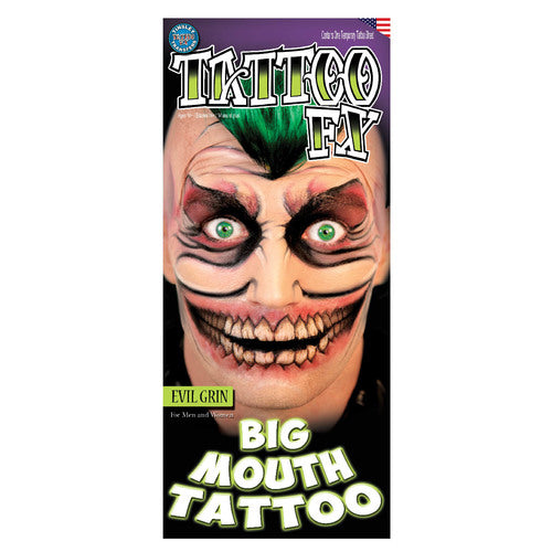 Tinsley FX Temp Tattoo - Evil Grin