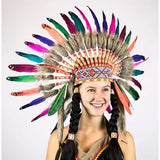 Native American Headdress - Small Rainbow