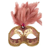 Isabella Gold Feather Mask