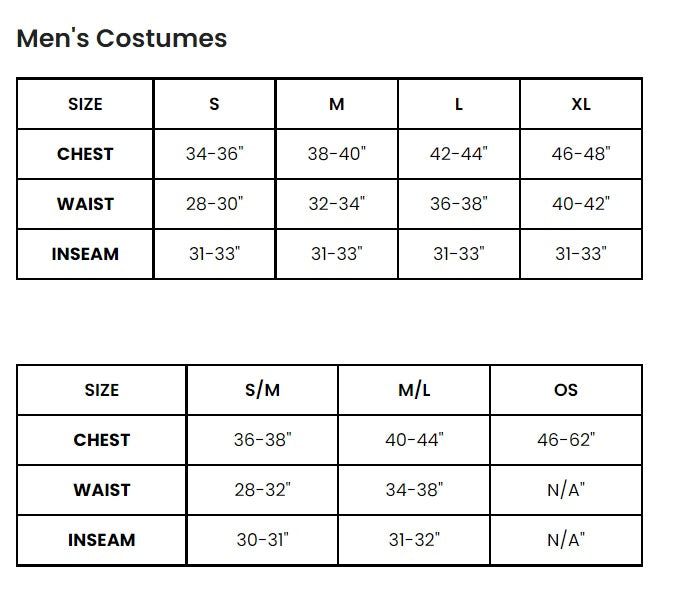 Sizing Chart