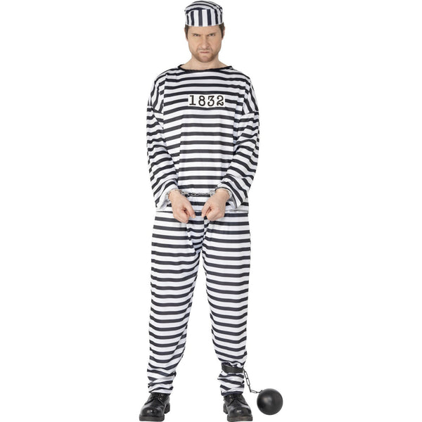 Black and White Convict Costume
