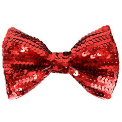 black sequin bow tie.