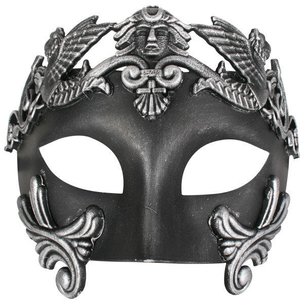 NICHOLAS Roman Black & Silver Eye Mask